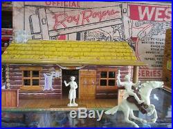 Rare Marx Roy Rogers Western Town 5000 Play Set Stage Coach, House, Town, More