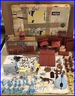 Rare Marx Sears Allstate 1961 Fort Apache Playset Box #5915 U. S. Cavalry Wagon