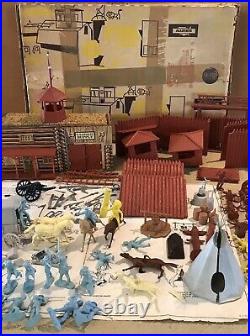 Rare Marx Sears Allstate 1961 Fort Apache Playset Box #5915 U. S. Cavalry Wagon