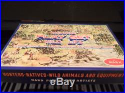 Rare Marx figure set miniature Play Set Hunters Natives Wild Life MIB