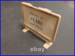 Rare Nm Marx #5980 Sears Shopping Center Double Sided Sign In Frame