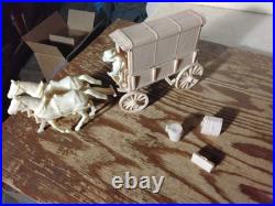 Rare Original 1972 Marx battle of Little BigHorn SUPPLY WAGON Custer Playset