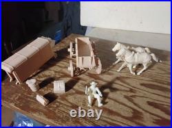 Rare Original 1972 Marx battle of Little BigHorn SUPPLY WAGON Custer Playset