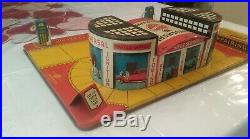 Rare Original Marx 1930's Tin Litho Universal Service Station! Excellent