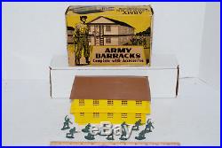 Rare Original Vintage Marx Marxville Army Barracks Play Set Orig Box