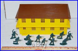 Rare Original Vintage Marx Marxville Army Barracks Play Set Orig Box