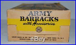 Rare Original Vintage Marx Marxville Army Barracks Play Set Orig Box