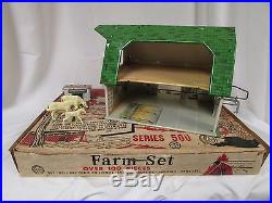 Rare VINTAGE MARX MODERN FARM SET SERIES 500 BARN ANIMALS WITH BOX Model 3941