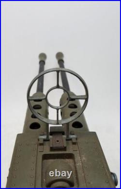 Rare Vintage 1950's Marx US Army Anti-Aircraft Metal Moving Machine Gun