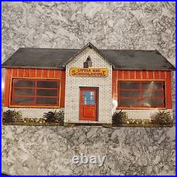 Rare Vintage 1950s Marx Tin Metal Litho Little Red School House Schoolhouse Rare Vintage 1950s Marx Tin Metal Litho Little Red School House Schoolhouse