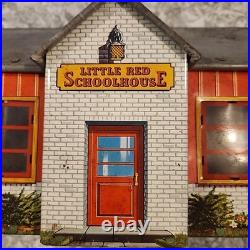 Rare Vintage 1950s Marx Tin Metal Litho Little Red School House Schoolhouse Rare Vintage 1950s Marx Tin Metal Litho Little Red School House Schoolhouse