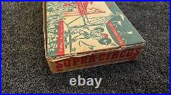 Rare Vintage 1952 Marx #4319 Litho Super Circus In Original Box And Instructions