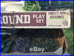 Rare Vintage Marx Battleground Play set. Original Box And Accessories