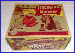 Rare Vintage Marx Ferdinand And Matador With Later Year Box Disney