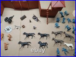 Rare Vintage Marx Toys #3681 Fort Apache Play Set 1964 99% Complete Set