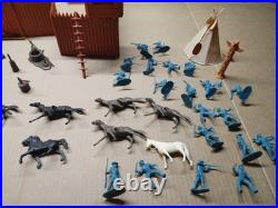 Rare Vintage Marx Toys #3681 Fort Apache Play Set 1964 99% Complete Set