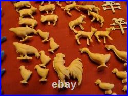 Rare Vintage Miniature Western Farm Play Set Huge Lot Farm MINT