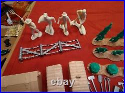 Rare Vintage Miniature Western Farm Play Set Huge Lot Farm MINT