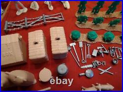 Rare Vintage Miniature Western Farm Play Set Huge Lot Farm MINT