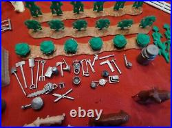 Rare Vintage Miniature Western Farm Play Set Huge Lot Farm MINT