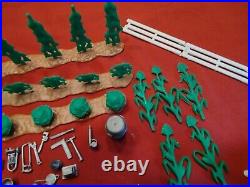 Rare Vintage Miniature Western Farm Play Set Huge Lot Farm MINT