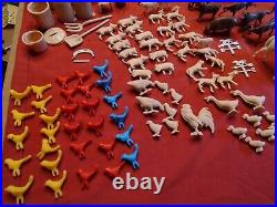 Rare Vintage Miniature Western Farm Play Set Huge Lot Farm MINT