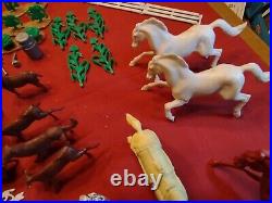 Rare Vintage Miniature Western Farm Play Set Huge Lot Farm MINT