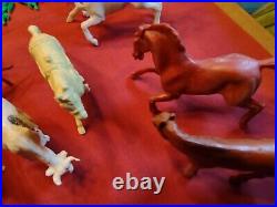 Rare Vintage Miniature Western Farm Play Set Huge Lot Farm MINT