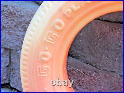 Rare Vtg 1950's MARX ORANGE PLASTIC Tire Swing Large Collectible Toy Go Go Tire