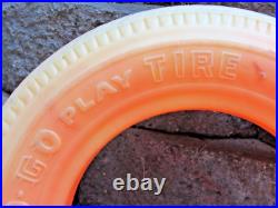 Rare Vtg 1950's MARX ORANGE PLASTIC Tire Swing Large Collectible Toy Go Go Tire