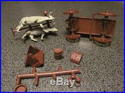 Rare vintage Marx Wagon Train/Gunsmoke brown wagon with oxen