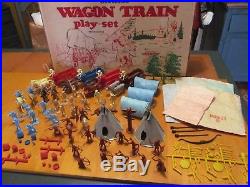 Rare vintage Marx Wagon Train Play Set #4788-Nearly complete