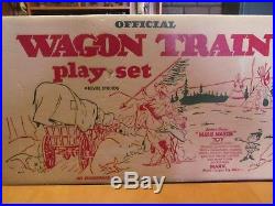 Rare vintage Marx Wagon Train Play Set #4788-Nearly complete