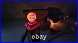 Restored Marx Sunny Side Service Station 1930s with 1930s Marx Lincoln Zypher