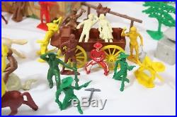 Roy Rogers Double R Bar Ranch Vintage Marx Playset Fence Figures Horses Cowboys