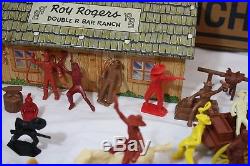 Roy Rogers Double R Bar Ranch Vintage Marx Playset Fence Figures Horses Cowboys