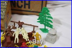 Roy Rogers Double R Bar Ranch Vintage Marx Playset Fence Figures Horses Cowboys