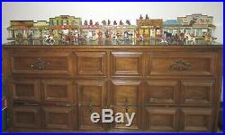 Roy Rogers Western Tin Town by Marx Complete 3 Sections & 37 Figurines Free Ship