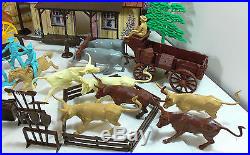 Sears Marx #4268 Gunsmoke Dodge City Playset Play Set, Box, Minty Nice Pieces