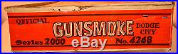 Sears Marx #4268 Gunsmoke Dodge City Playset Play Set, Box, Minty Nice Pieces