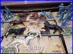 THE ALAMO DAVY CROCKETT PLAY SET withBOX MARX WALT DISNEY TOY FESS PARKER