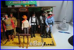 The Lone Ranger Rides Again Dodge City Playset -complete With 8 Figures