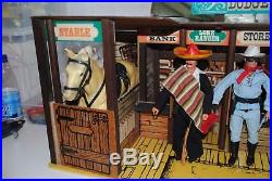 The Lone Ranger Rides Again Dodge City -playset -with Figures! Nice Set
