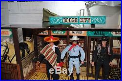 The Lone Ranger Rides Again Dodge City -playset -with Figures! Nice Set