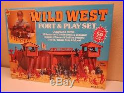 Toy Street Wild West Fort & Playset Marx Indians And Fort Apache Made In USA