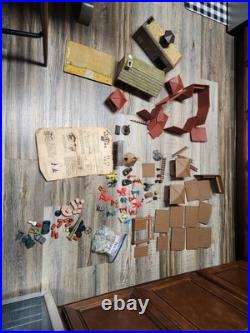 Two Marx Fort Apaches Stockade mostly incomplete sets with extras 1950s, 1960s