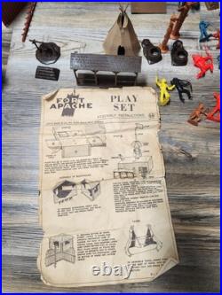 Two Marx Fort Apaches Stockade mostly incomplete sets with extras 1950s, 1960s