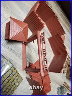 Two Marx Fort Apaches Stockade mostly incomplete sets with extras 1950s, 1960s