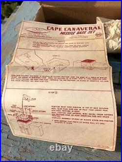 UNUSED NIB Marx Atomic Cape Canaveral Missile Base Parts & Accessories 1950s WOW