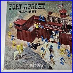 VERY RARE-Marx Toys VTG. #3681 Fort Apache Play Set. 1964 COMPLETE SET Extra Parts